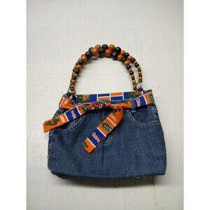 HANDMADE UNIVERSITY OF FLORIDA GATORS DENIM BLUE JEAN PURSE ONE OF A KIND!